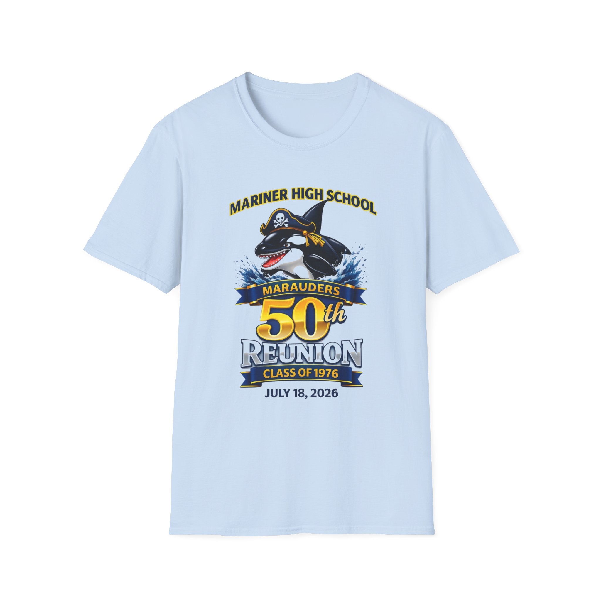 Reunion T-Shirt - Mariner High School Marauders 50th Class of 1976 (July 18, 2026)