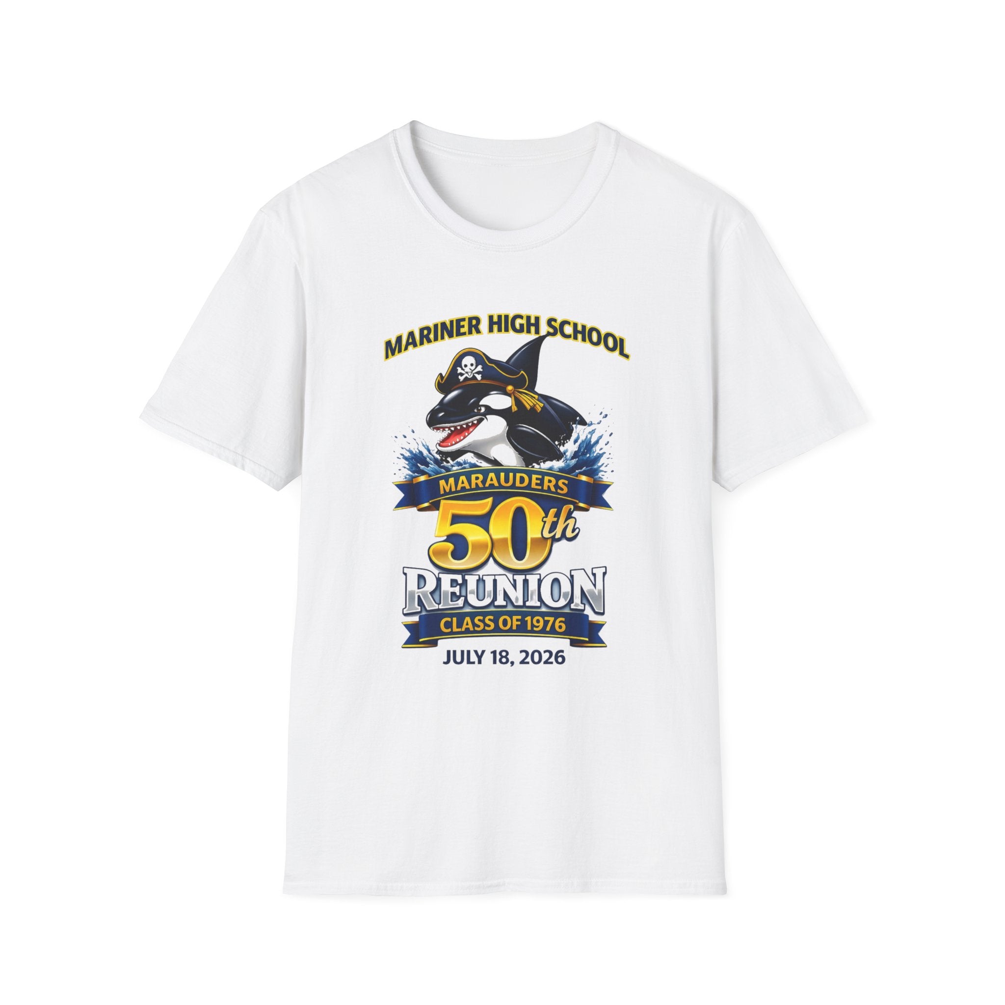 Reunion T-Shirt - Mariner High School Marauders 50th Class of 1976 (July 18, 2026)