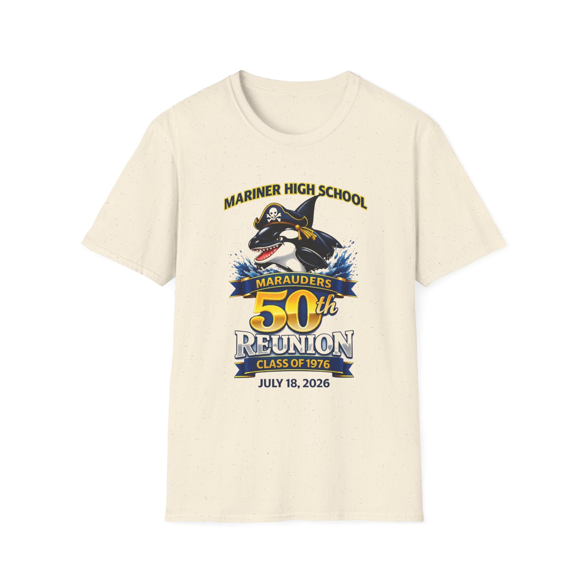 Reunion T-Shirt - Mariner High School Marauders 50th Class of 1976 (July 18, 2026)
